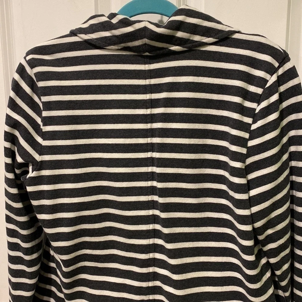Gap Striped Moto Style Zip Blazer Jacket EUC